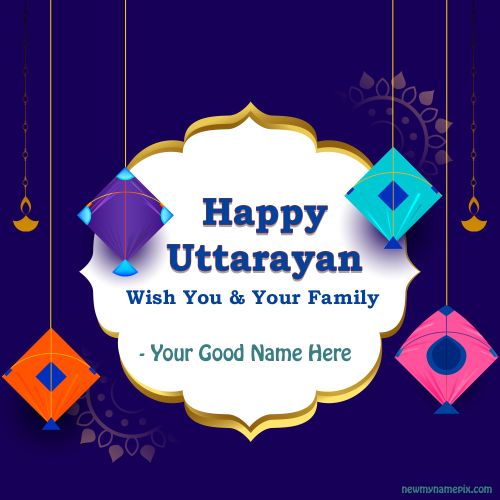 2023 Happy Uttarayan Wishes With Name Whatsapp Status