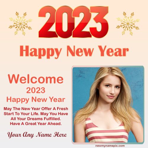 Create Online Photo Frame New Year 2023 Celebration Profile