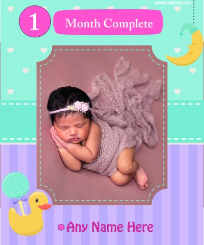 1st Month Complete Baby Photo Frame Create WhatsApp Status