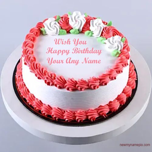 Birthday Wishes Ambrosial Vanilla Cake With Name Photo Maker