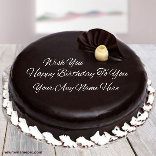 Dark Chocolate Birthday Wishes Cake With Name Write Status Download