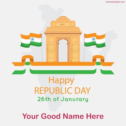 Happy Republic Day Wishes Edit Photo Customized Name
