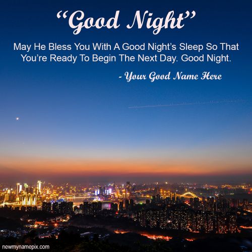 Good Night Messages For Your/My Name Card Create Images