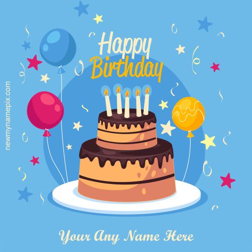 Birthday Layer Cake Wishes Your Name Writing WhatsApp Status