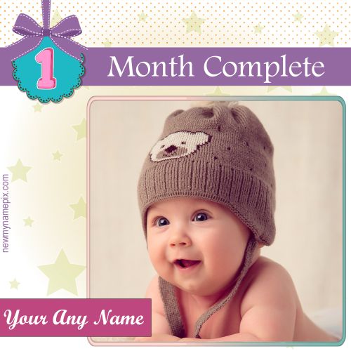 Celebration 1st First Month Complete Your Baby Photo Card WhatsApp Status