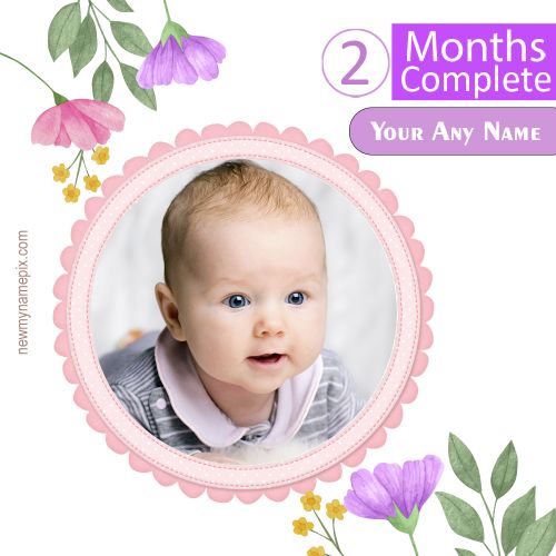 Two Month Complete My Baby Photo Add Card WhatsApp Status