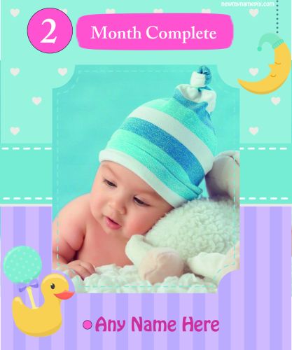 Baby 2 Month Complete Celebration Photo Frame Create Online Free
