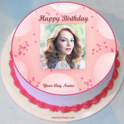 Happy Birthday Cake With Photo And Name Edit Online Create