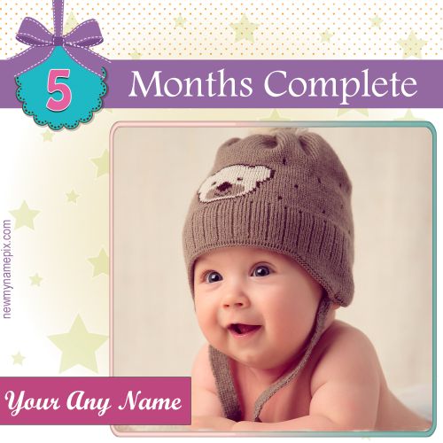 WhatsApp Status 5th Month Complete Baby Wishes Celebration Photo Frame