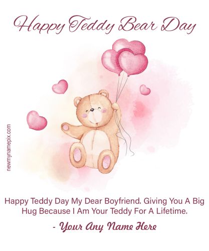 Beautiful Teddy Bear Day Messages For Boyfriend Wishes Images With Name