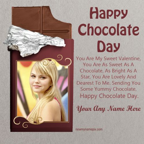 2023 Happy Chocolate Day Photo With Name Wishes Messages