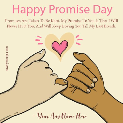 Happy Promise Day Beautiful Messages Sending Greeting Cards