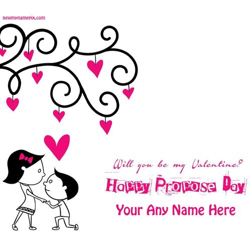 Happy Propose Day Images With Name Card Create Online Free