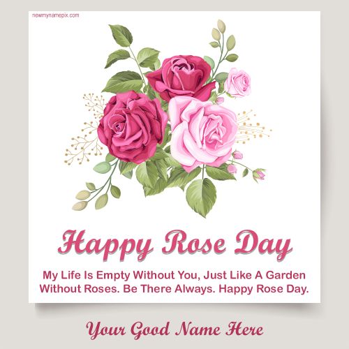 Happy Rose Day Romantic Messages Pictures Name Wishes 2023