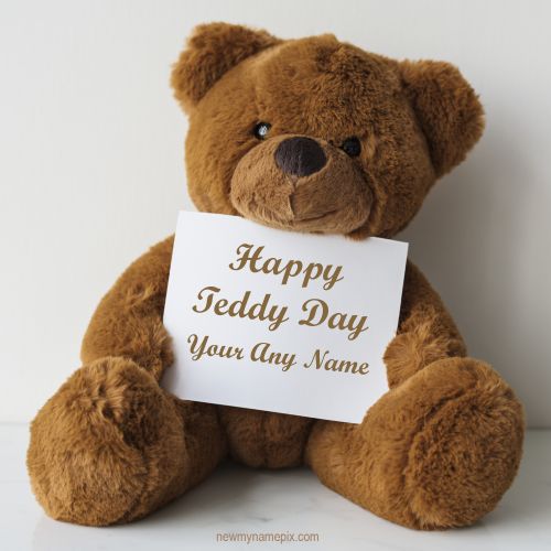 Happy Teddy Day Wishes With Name Write Pictures