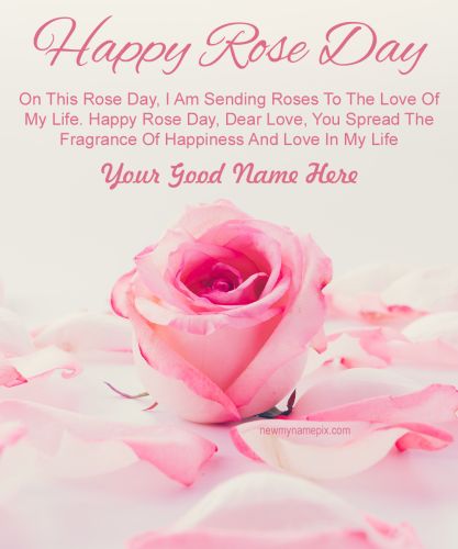 Edit Your Name On Happy Rose Day Greeting Photo Maker Online 2023
