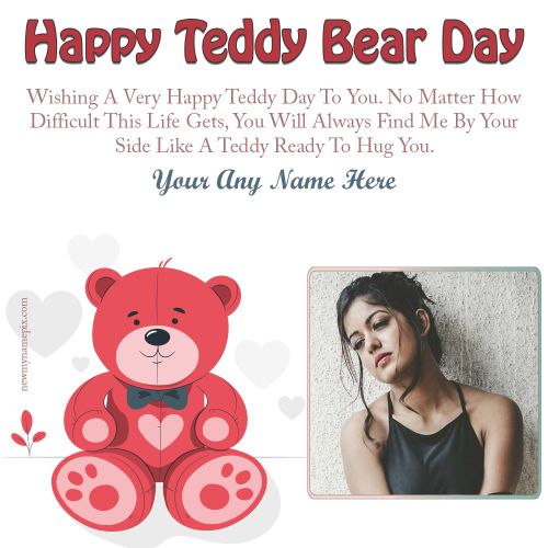 Teddy Bear Day Photo With Name Wishes Love Messages Sending