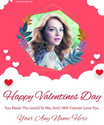 Happy Valentines Day Photo Frame Greeting Card Edit 2023 Wishes