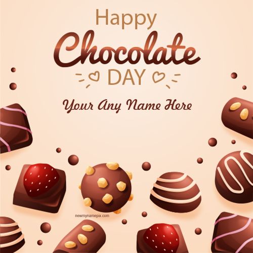 Write Your Name On Happy Chocolate Day Unique Pictures Editable