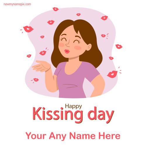 Latest Happy Kiss Day Wishes With Name Images Edit 2023