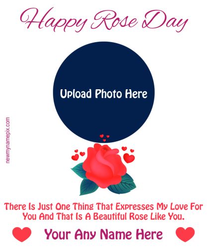 Happy Rose Day Photo Wishes Latest Card Making