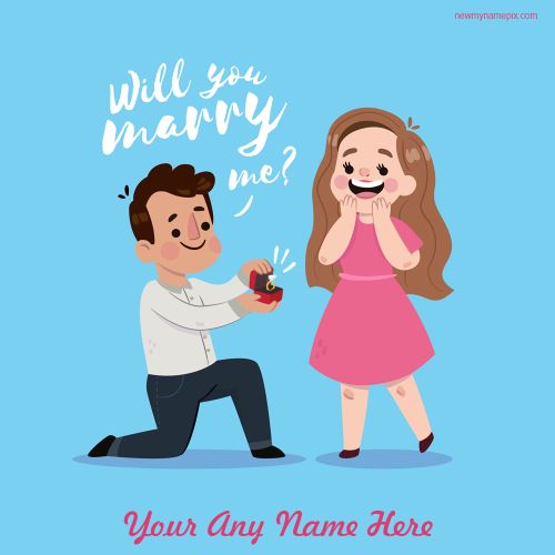 Write Name On Will You Marry Me Propose Day Wishes Images