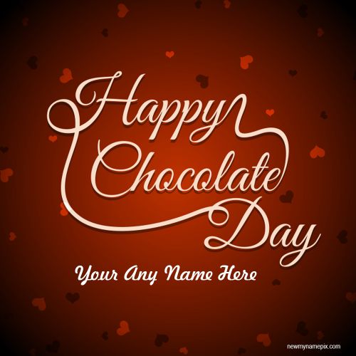 Happy Chocolate Day Wishes Design Card Making Online