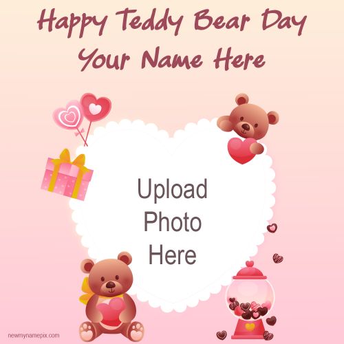 Teddy Day Wish You Best Photo Add Greeting Card Create Free
