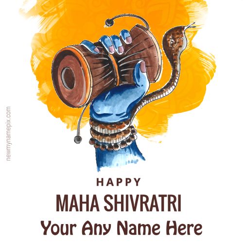 Happy Mahashivratri Wishes With Name Edit 2024 Photo Create Free