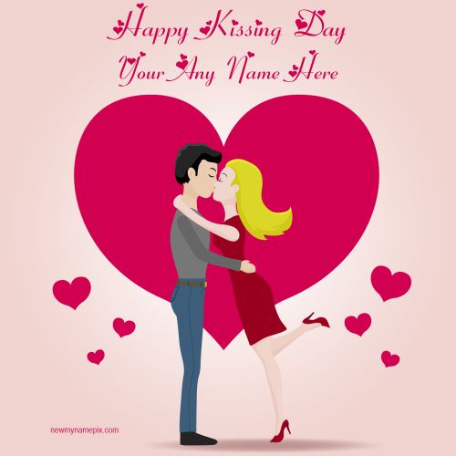 Kiss Day Wishes Your Love Name Kissing Photo Send