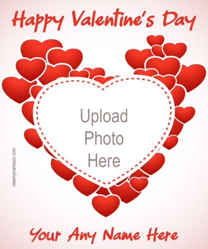 Happy Valentine's Day Photo With Name Greeting Picture Creator Online