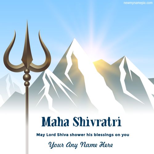 Maha Shivratri Wishes Blessing Images With Name Create Card