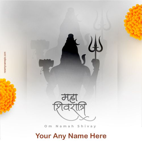 Mahadev Happy Shivratri Wishes Photo Edit Your Name Cards