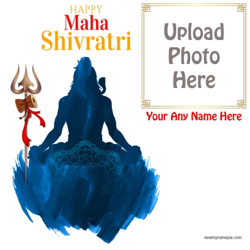 Maha Shivratri Wishes Photo Create Name Card Maker 2024