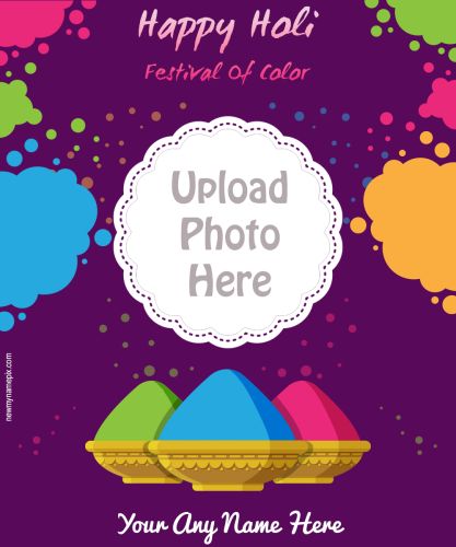 Frame Wishes Happy Holi Celebration 2023 Best Card Editor Online Download