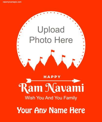 Add/Upload Photo Happy Ram Navami Wishes Customized Editing