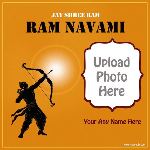 Photo Maker Festival Shree Ram Navami Frame Wishes Download Free