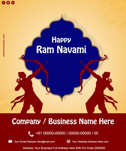 Happy Ram Navami Corporate Wishes Images Create Online Free Download