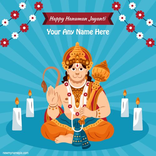 2024 Happy Hanuman Jayanti Wishes With Name Edit Card