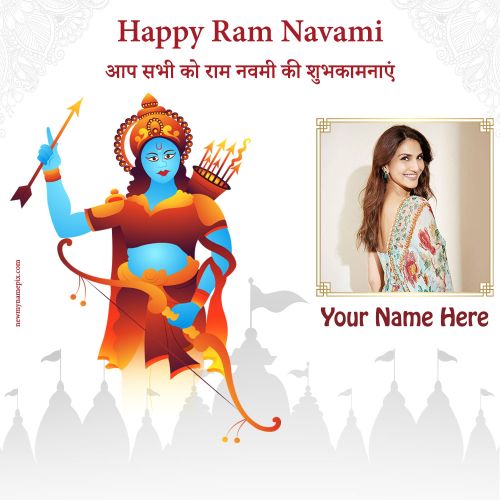 Easily Create Photo Status Happy Ram Navami Wishes Free 2024