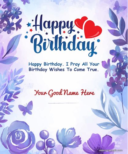 Happy Birthday Greeting Images With Name Wishes Free