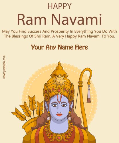 Easily Create Online Ram Navami Pictures With Messages Wishes