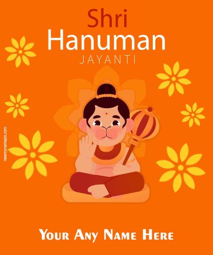 Write Your / My Name On Happy Hanuman Jayanti Wishes Pictures