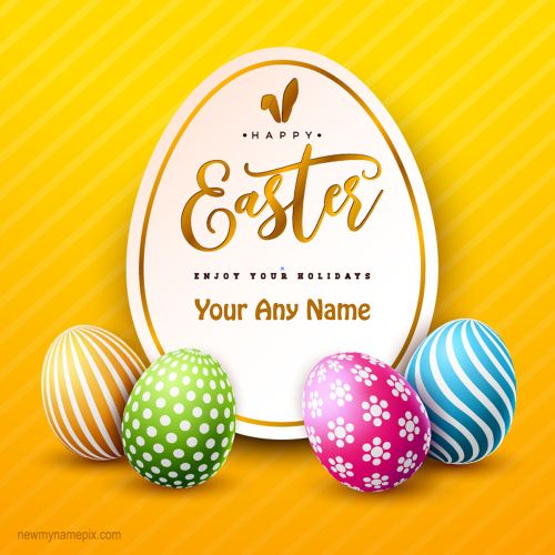 Happy Easter Wishes With Name Edit Card Online Create