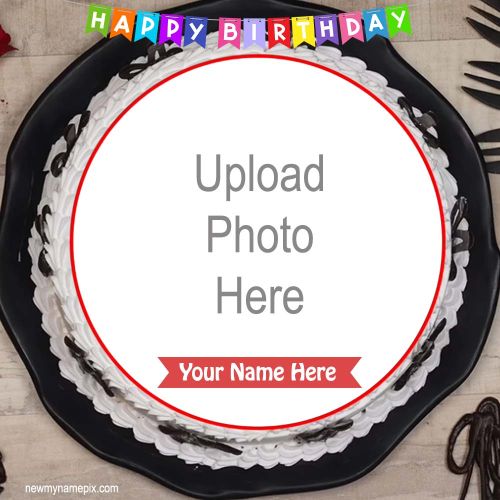 Happy Birthday Frame Wishes Cake Create Online Template Edit