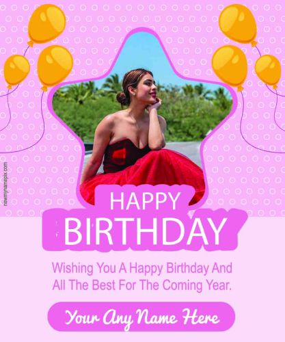Edit Your Name With Photo Wishes Birthday Greeting Card Maker