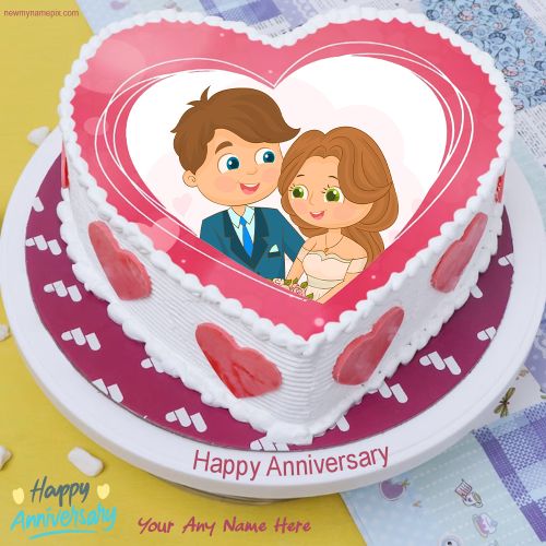 Anniversary Wishes Photo Upload Cake Create Images Online Free