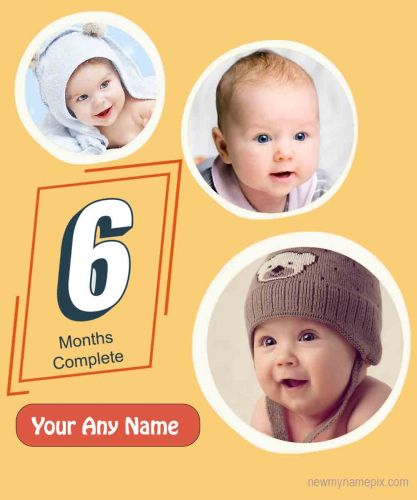 6 Months Complete Baby Photo Frame Free Create Online
