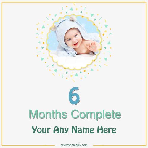 Add Baby Photo Celebration 6 Months Complete Template Free