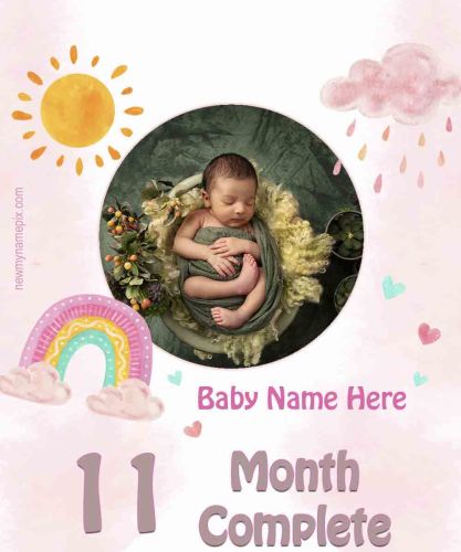 Little Baby Photo Frame Eleven 11 Months Celebration Pictures Maker